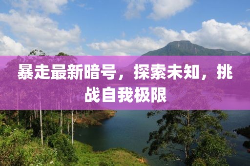 暴走最新暗号，探索未知，挑战自我极限
