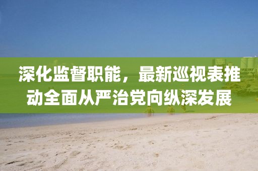 深化监督职能，最新巡视表推动全面从严治党向纵深发展