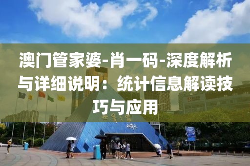 澳门管家婆-肖一码-深度解析与详细说明：统计信息解读技巧与应用