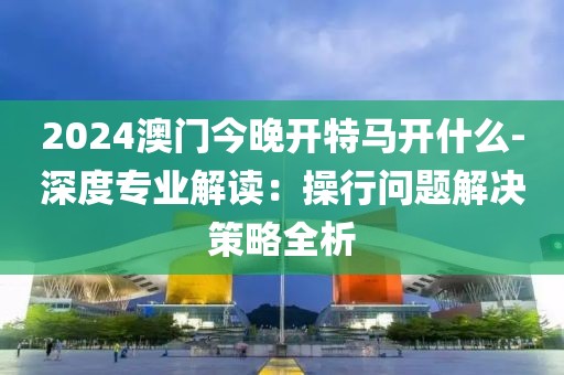 2024澳门今晚开特马开什么-深度专业解读：操行问题解决策略全析