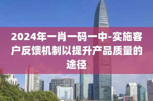 2024年一肖一码一中-实施客户反馈机制以提升产品质量的途径