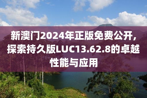 新澳门2024年正版免费公开,探索持久版LUC13.62.8的卓越性能与应用