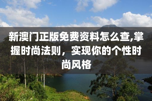 新澳门正版免费资料怎么查,掌握时尚法则，实现你的个性时尚风格