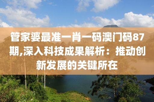 管家婆最准一肖一码澳门码87期,深入科技成果解析：推动创新发展的关键所在