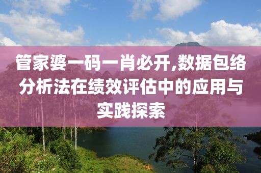 管家婆一码一肖必开,数据包络分析法在绩效评估中的应用与实践探索