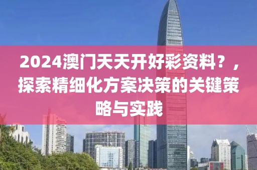 2024澳门天天开好彩资料？,探索精细化方案决策的关键策略与实践
