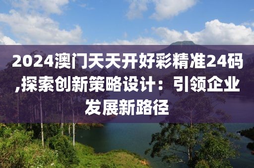 2024澳门天天开好彩精准24码,探索创新策略设计：引领企业发展新路径