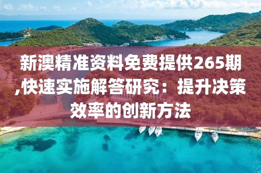 新澳精准资料免费提供265期,快速实施解答研究：提升决策效率的创新方法