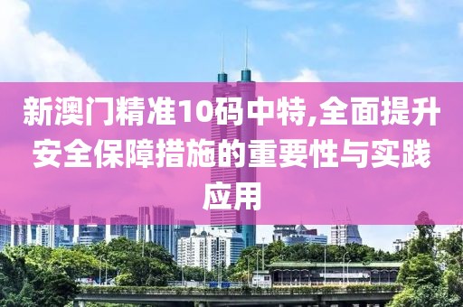 新澳门精准10码中特,全面提升安全保障措施的重要性与实践应用
