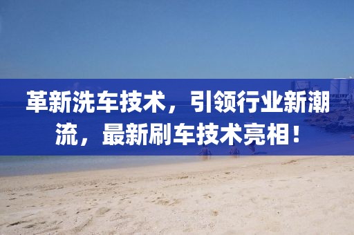 革新洗车技术，引领行业新潮流，最新刷车技术亮相！