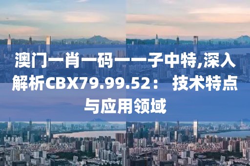 澳门一肖一码一一子中特,深入解析CBX79.99.52： 技术特点与应用领域