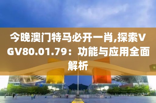今晚澳门特马必开一肖,探索VGV80.01.79：功能与应用全面解析