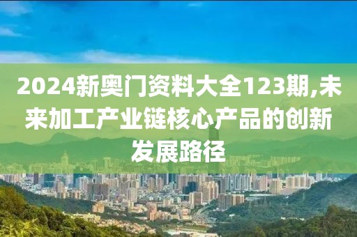 2024新奥门资料大全123期,未来加工产业链核心产品的创新发展路径