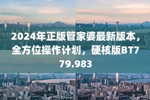 2024年正版管家婆最新版本，全方位操作计划，硬核版BT779.983