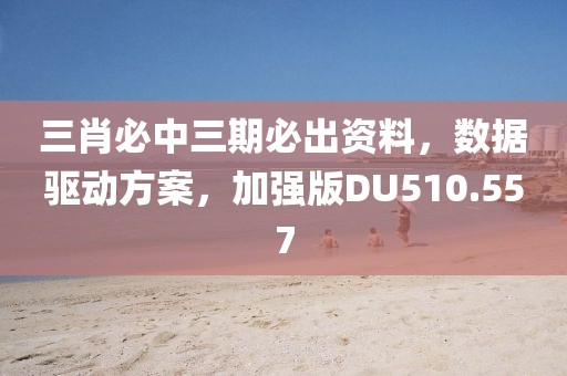 三肖必中三期必出资料，数据驱动方案，加强版DU510.557
