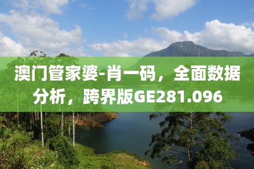澳门管家婆-肖一码，全面数据分析，跨界版GE281.096