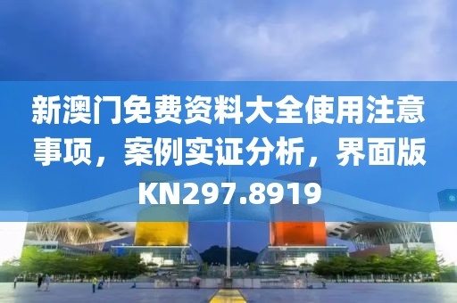 新澳门免费资料大全使用注意事项，案例实证分析，界面版KN297.8919