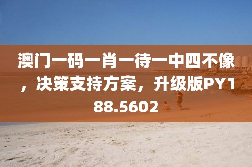 澳门一码一肖一待一中四不像，决策支持方案，升级版PY188.5602