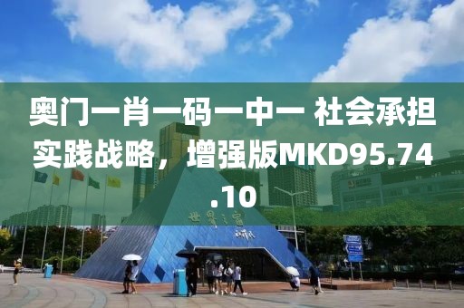 奥门一肖一码一中一 社会承担实践战略，增强版MKD95.74.10