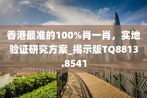香港最准的100%肖一肖，实地验证研究方案_揭示版TQ8813.8541