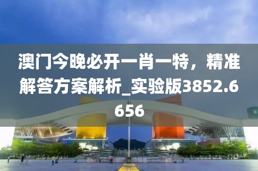 澳门今晚必开一肖一特，精准解答方案解析_实验版3852.6656