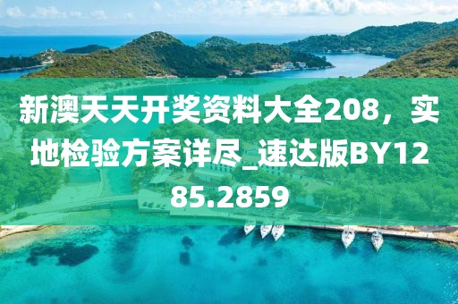新澳天天开奖资料大全208，实地检验方案详尽_速达版BY1285.2859