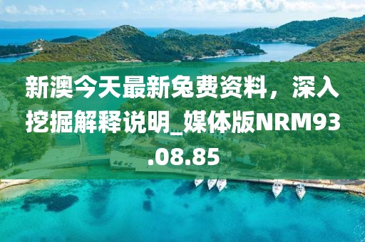 新澳今天最新兔费资料，深入挖掘解释说明_媒体版NRM93.08.85