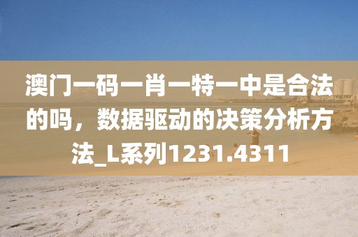 澳门一码一肖一特一中是合法的吗，数据驱动的决策分析方法_L系列1231.4311