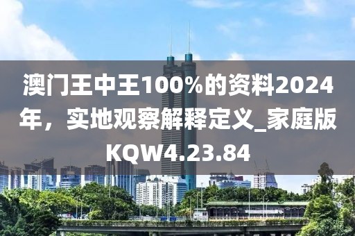 澳门王中王100%的资料2024年，实地观察解释定义_家庭版KQW4.23.84