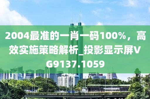 2004最准的一肖一码100%，高效实施策略解析_投影显示屏VG9137.1059