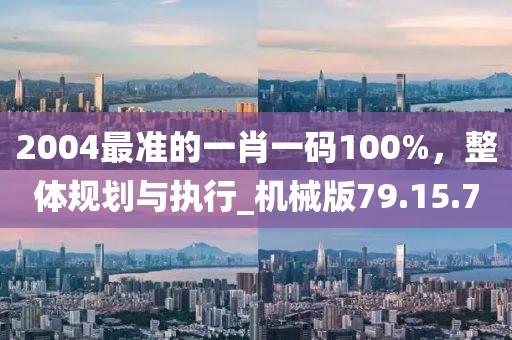 2004最准的一肖一码100%，整体规划与执行_机械版79.15.7
