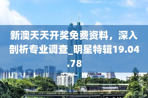 新澳天天开奖免费资料，深入剖析专业调查_明星特辑19.04.78