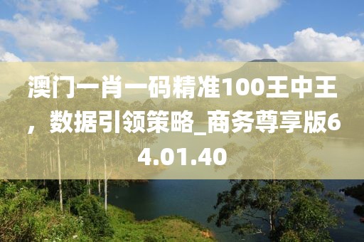 澳门一肖一码精准100王中王，数据引领策略_商务尊享版64.01.40