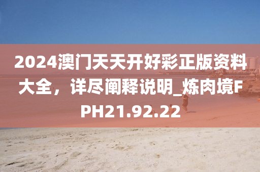 2024澳门天天开好彩正版资料大全，详尽阐释说明_炼肉境FPH21.92.22