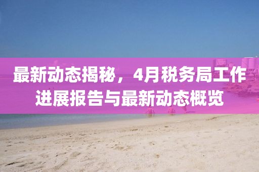 最新动态揭秘，4月税务局工作进展报告与最新动态概览