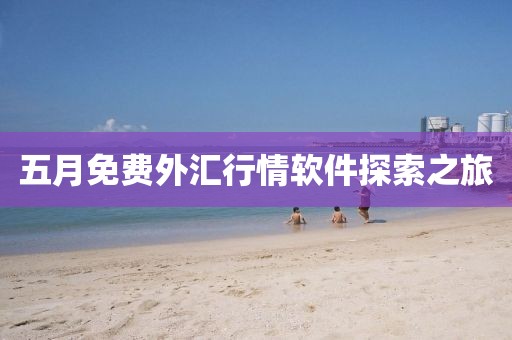 五月免费外汇行情软件探索之旅