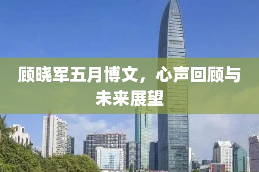 顾晓军五月博文，心声回顾与未来展望