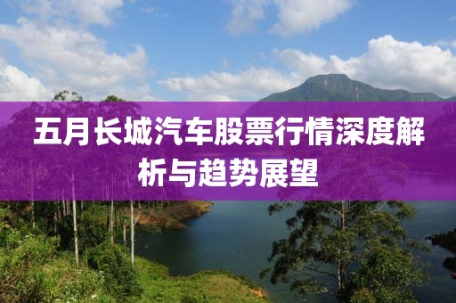 五月长城汽车股票行情深度解析与趋势展望