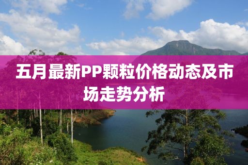 五月最新PP颗粒价格动态及市场走势分析