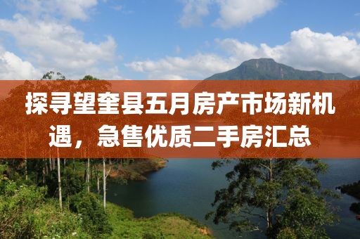 探寻望奎县五月房产市场新机遇，急售优质二手房汇总
