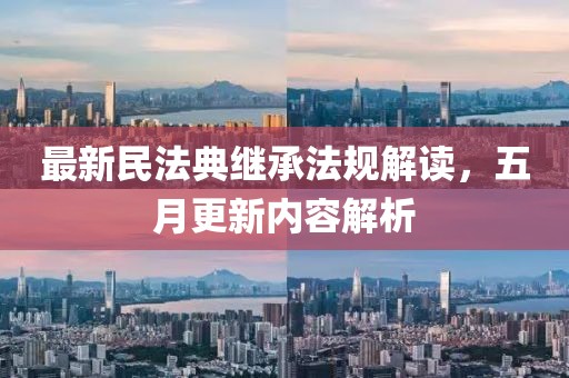 最新民法典继承法规解读，五月更新内容解析