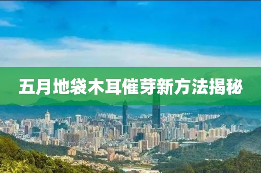 五月地袋木耳催芽新方法揭秘