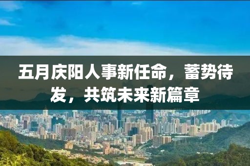 五月庆阳人事新任命，蓄势待发，共筑未来新篇章
