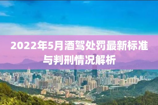 2022年5月酒驾处罚最新标准与判刑情况解析