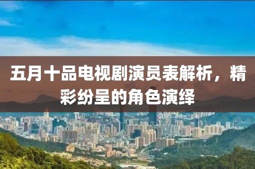 五月十品电视剧演员表解析，精彩纷呈的角色演绎