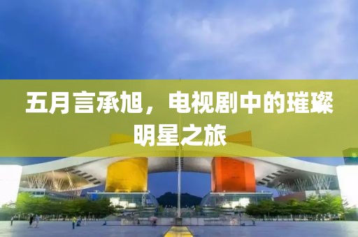 五月言承旭，电视剧中的璀璨明星之旅