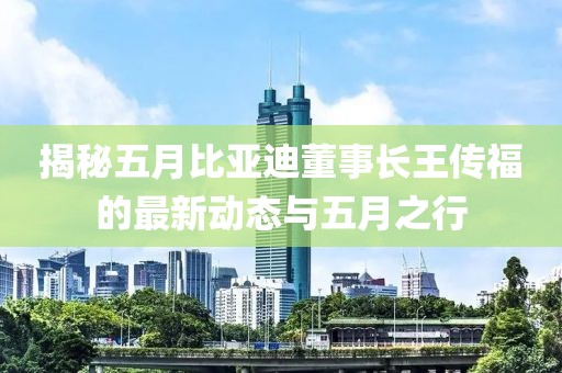 揭秘五月比亚迪董事长王传福的最新动态与五月之行