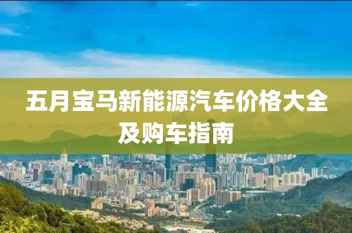 五月宝马新能源汽车价格大全及购车指南