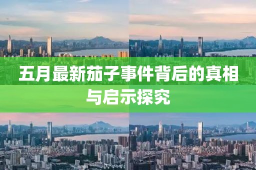 五月最新茄子事件背后的真相与启示探究