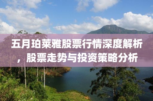 五月珀莱雅股票行情深度解析，股票走势与投资策略分析